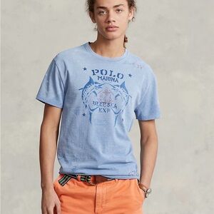 Polo RL Kids Big Boys Light Blue Nautical Shirt Size XL 18-20